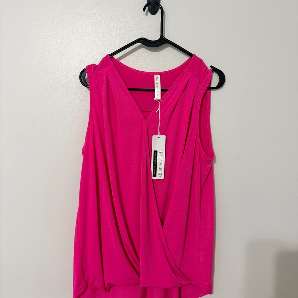 Scarlett Fuchsia Sleeveless Blouse